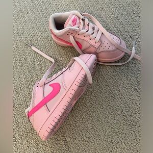 Size 12C Nike triple pink dunk low sneakers